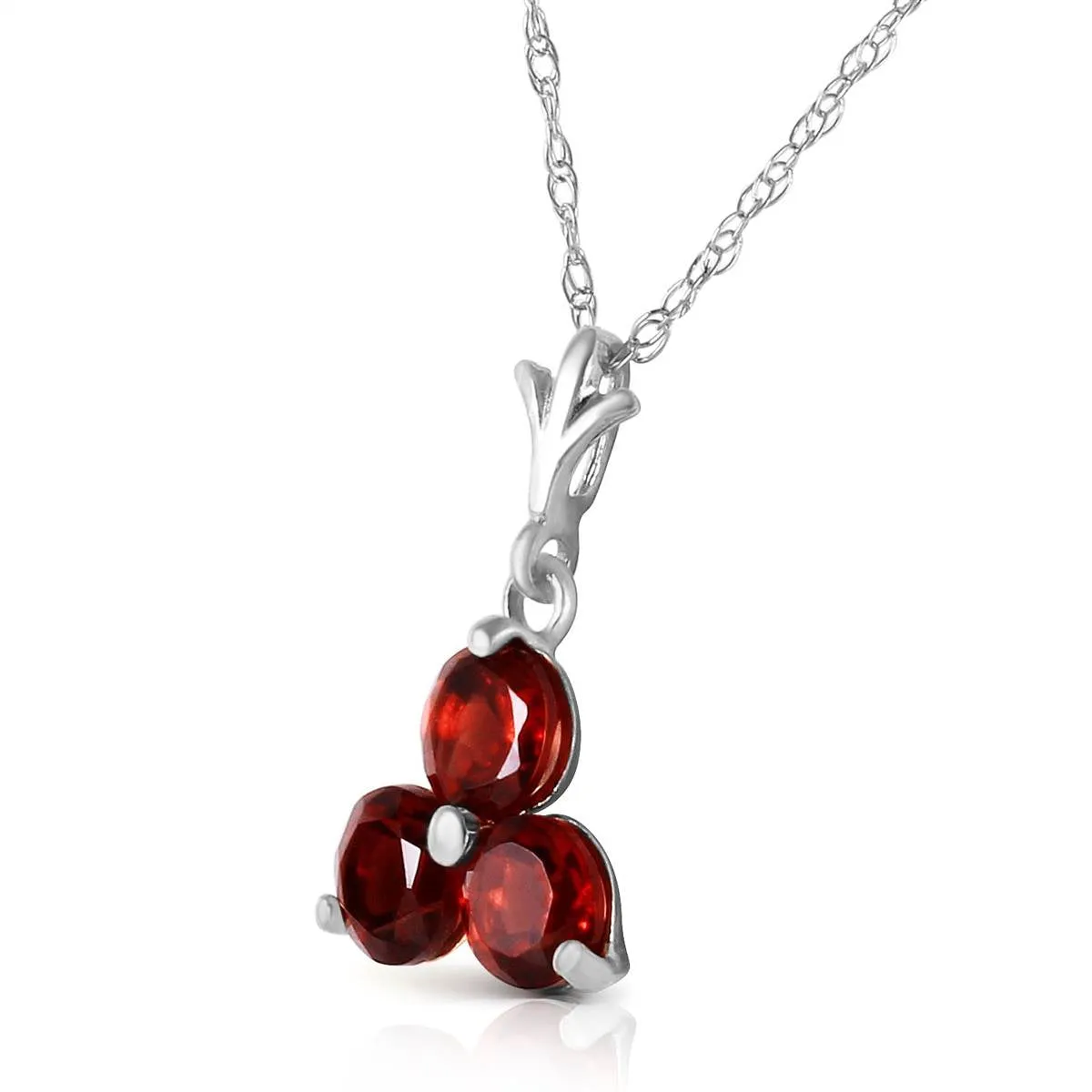 0.75 Carat 14K Solid White Gold Is A Marvel Garnet Necklace