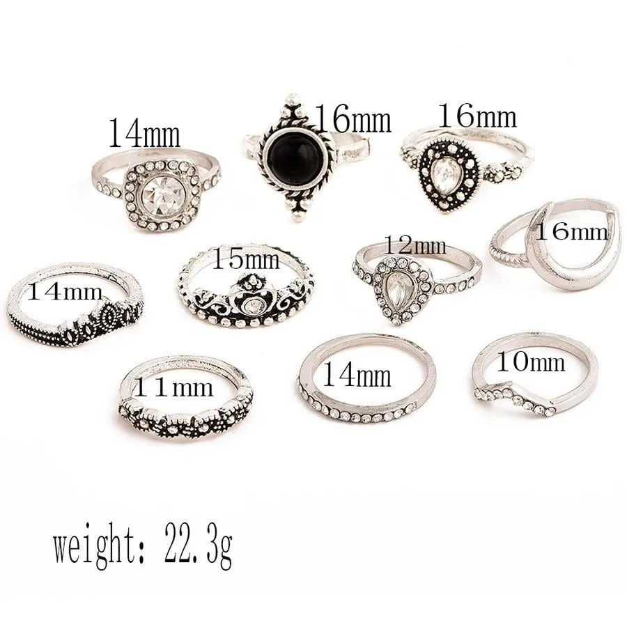 10 Piece Vintage Toe/Finger Ring Set
