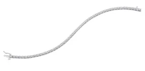 10K White Gold Diamond Tennis "Line" Bracelelt 7"