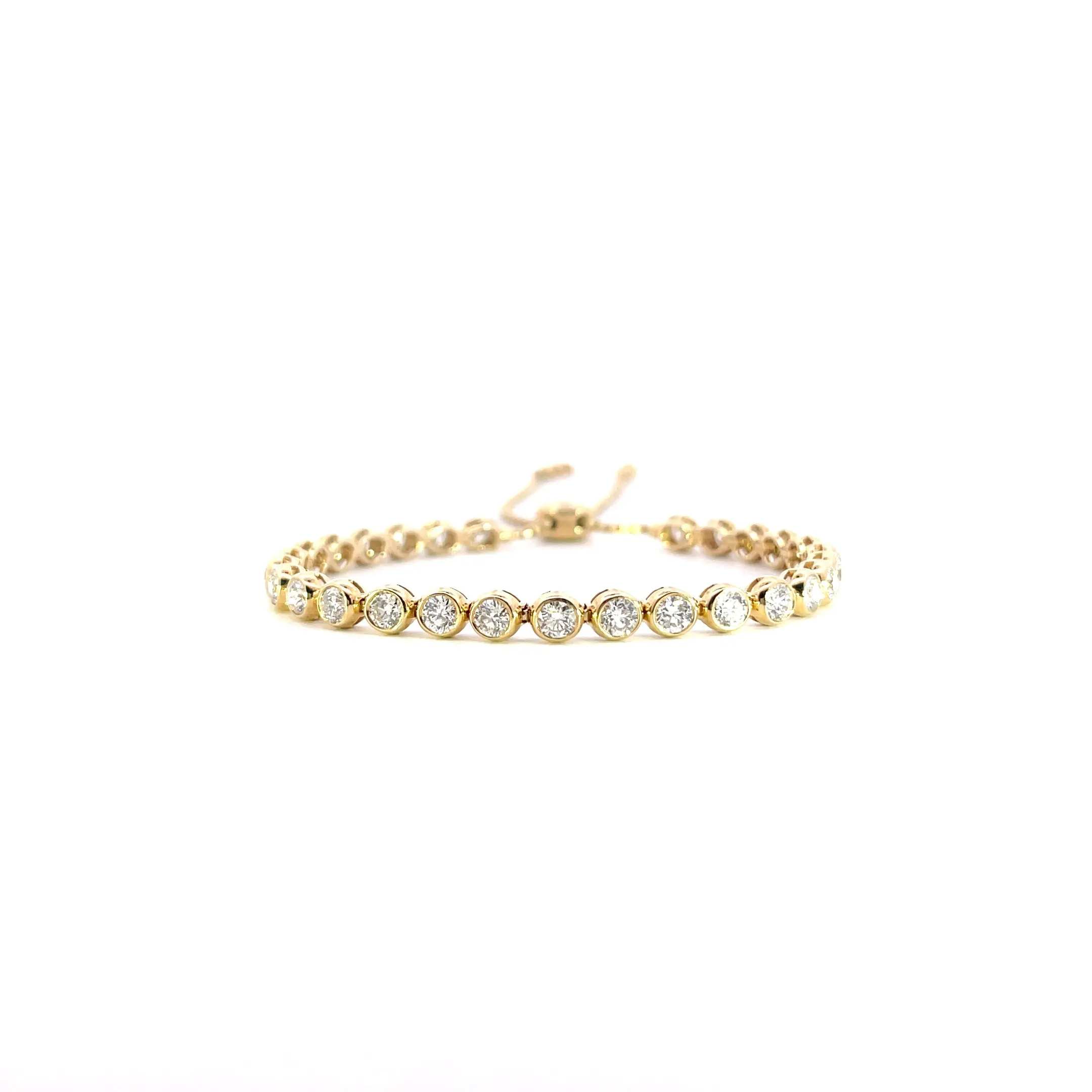 14 kt Yellow gold diamond bracelet