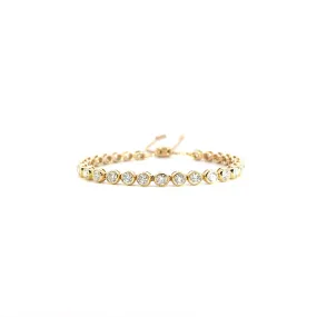 14 kt Yellow gold diamond bracelet