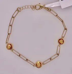 14K Citrine Bracelet