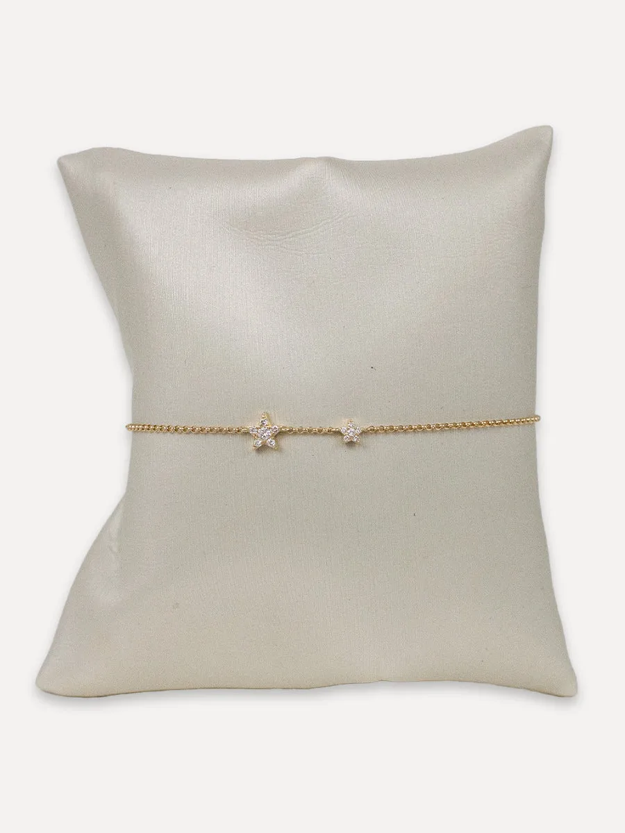 14K Diamond Stars Bracelet