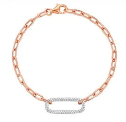 14K Gold 0.24Ct Diamond Oval Link Bracelet with 98 Diamonds, available in White, Rose and Yellow Gold