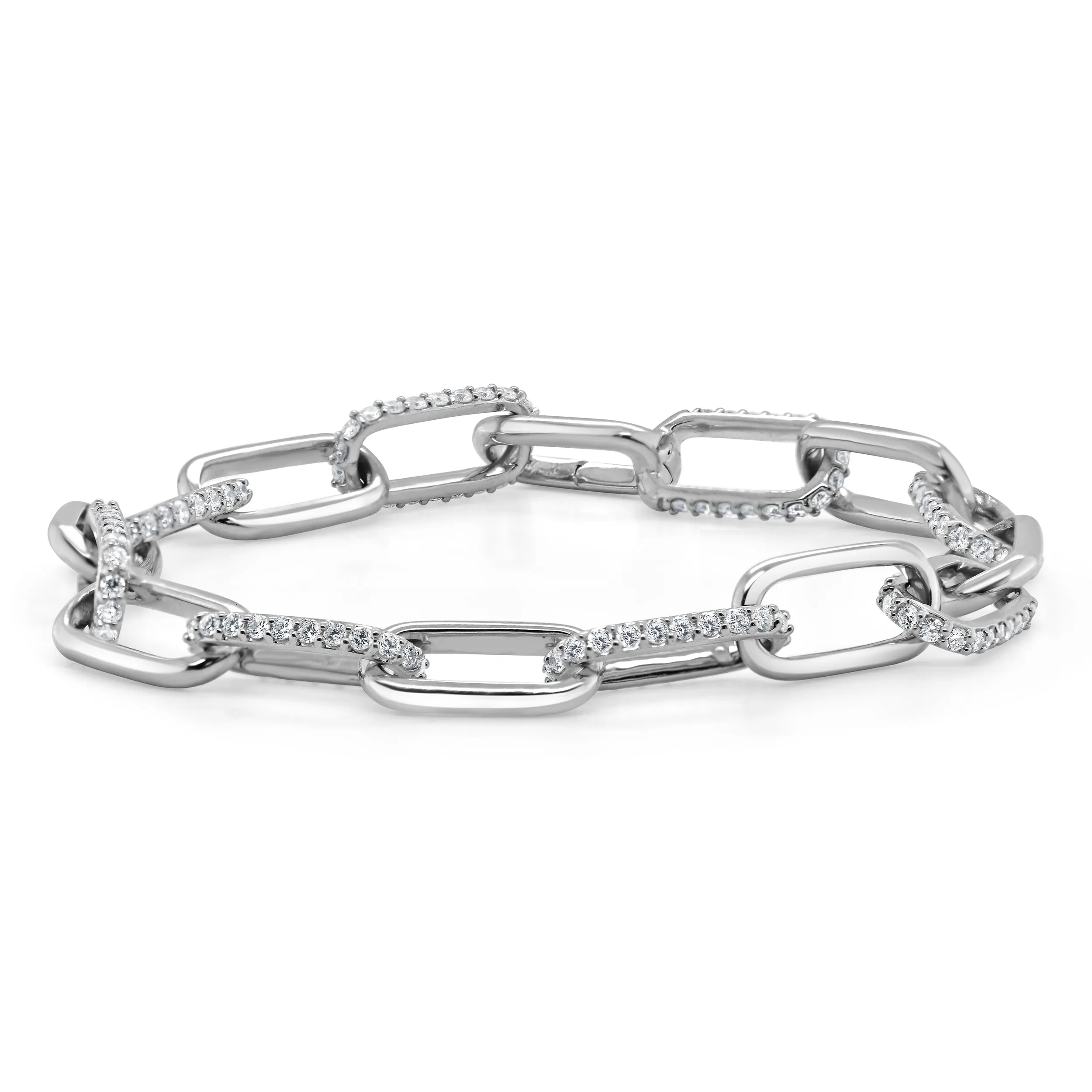 14k Gold & Diamond Link Bracelet- 2.03 ct.