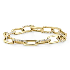 14k Gold & Diamond Link Bracelet- 2.03 ct.