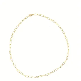 14K Gold Filled Paperclip Large Links Necklace - 16"
