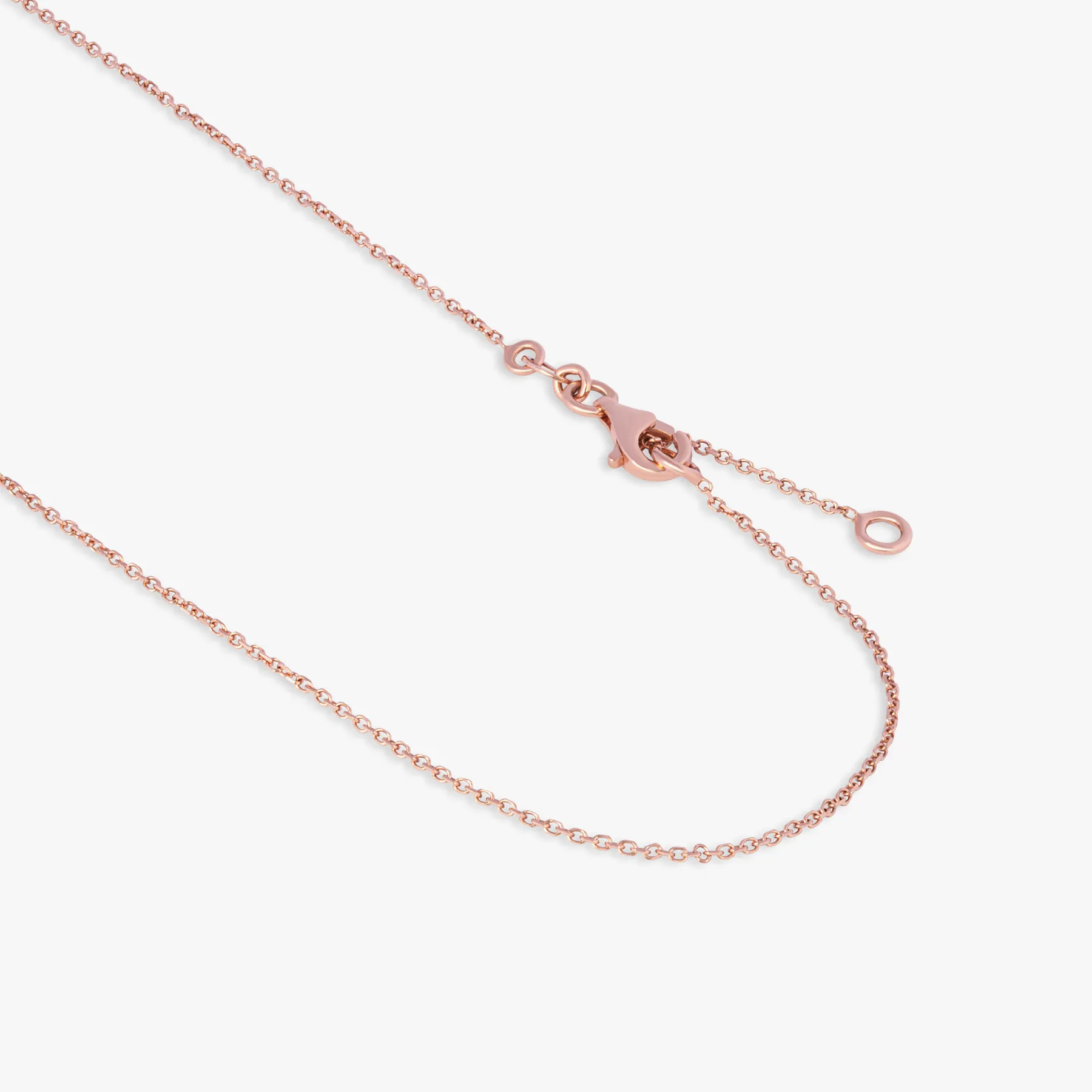 14K satin rose gold Kensington necklace in black with rutilated quartz