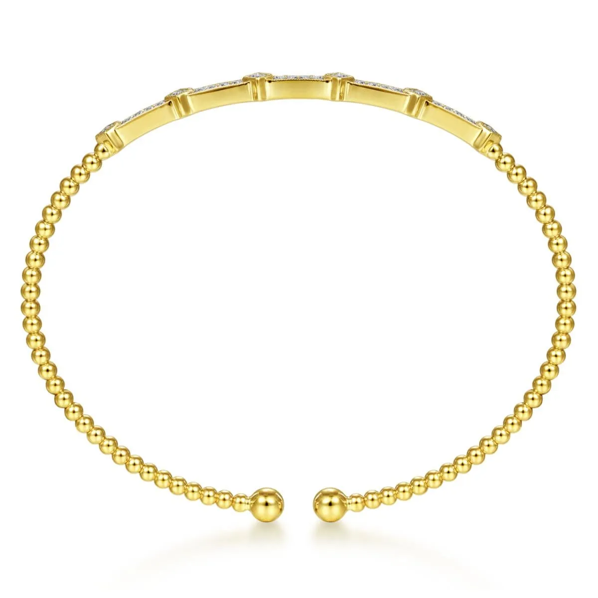 14k Yellow Gold Diamond Bangle - BG4337-62Y45JJ