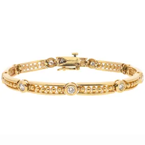 14K Yellow Gold Diamond Bracelet