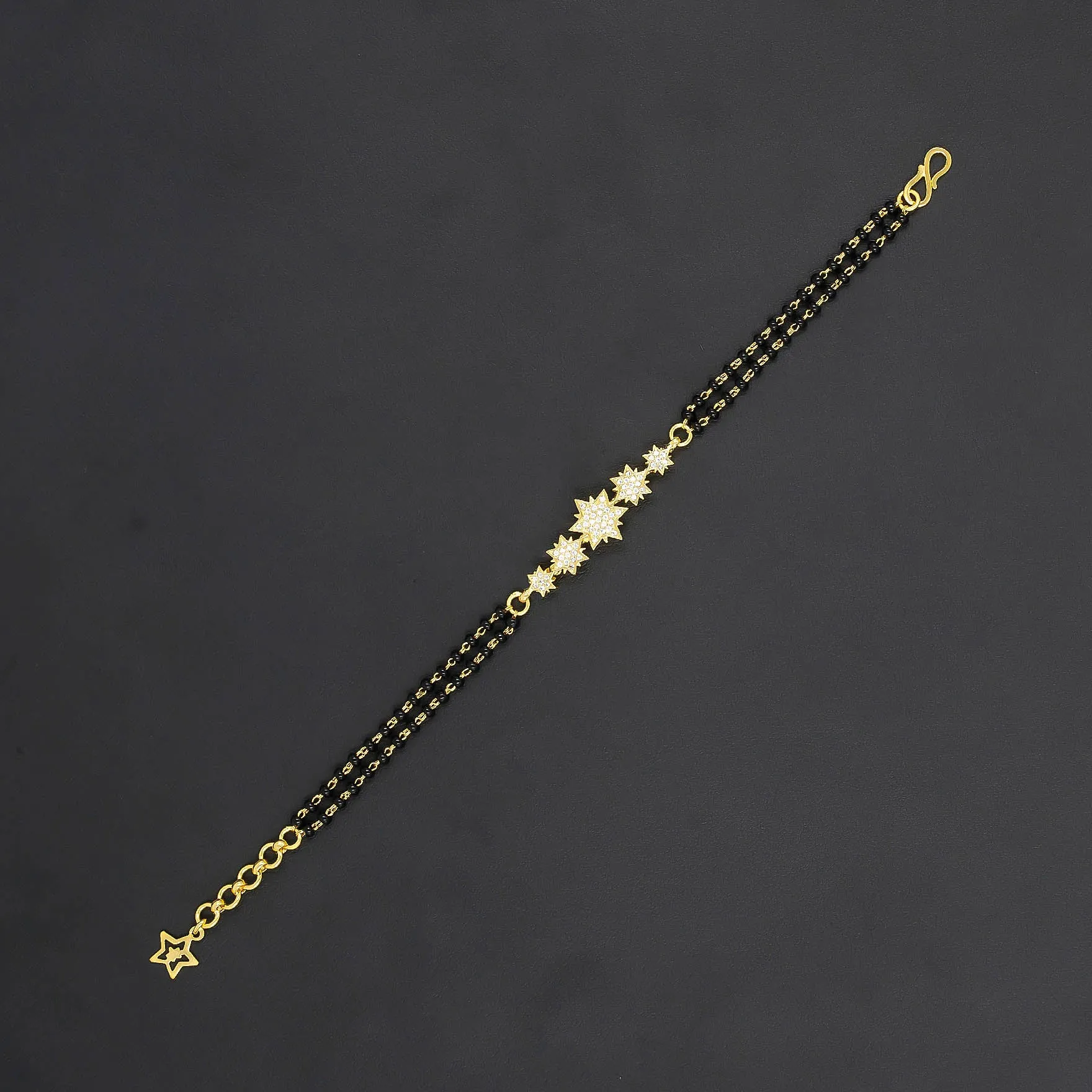 24ct Heavy Gold Plated Stone Karimani  Bracelet Bangle PSPKMBR3W-082