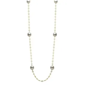 26.0CT TOPAZ & AAA SOUTH SEA PEARL 14KT YELLOW GOLD BY THE YARD TIN CUP NECKLACE