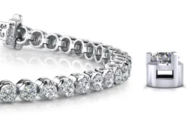 3 Prong Dreams Lab-Grown Diamond Tennis Bracelet with 9.00 ct.(finished) 4mm