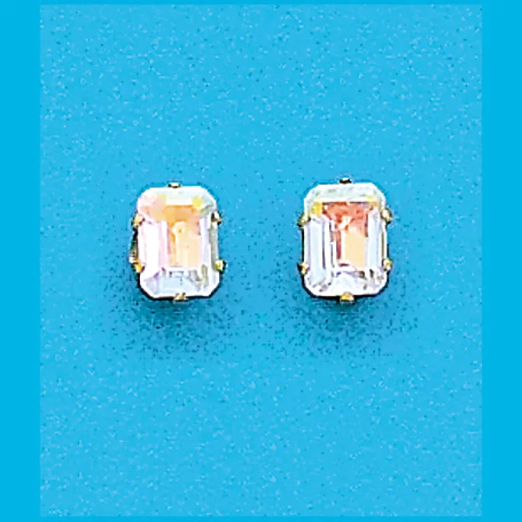 8x6 Emerald Cut Mercury Mist Topaz