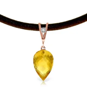 9.51 Carat 14K Solid Rose Gold Savoire Faire Citrine Necklace