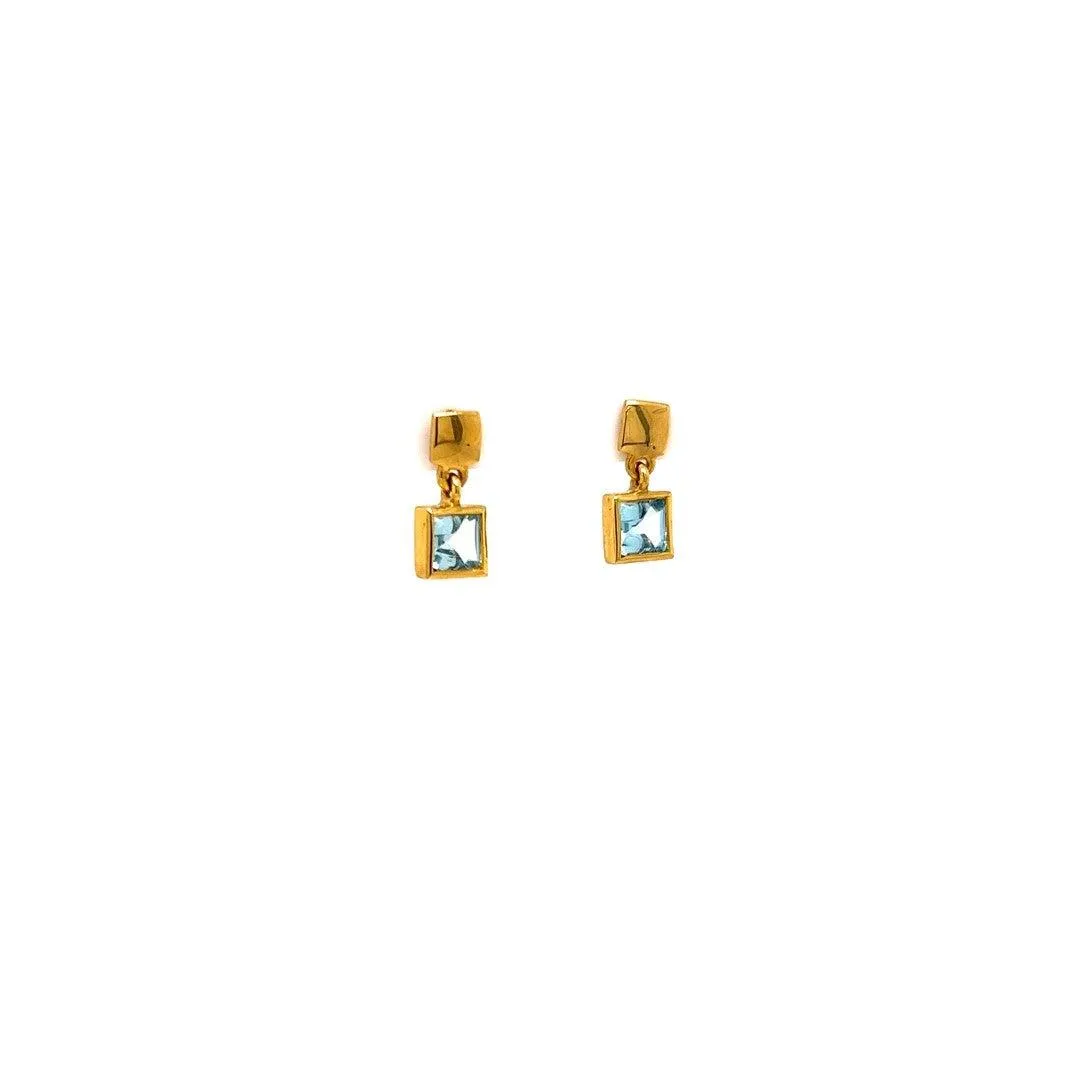 9ct Yellow Gold Topaz Earrings
