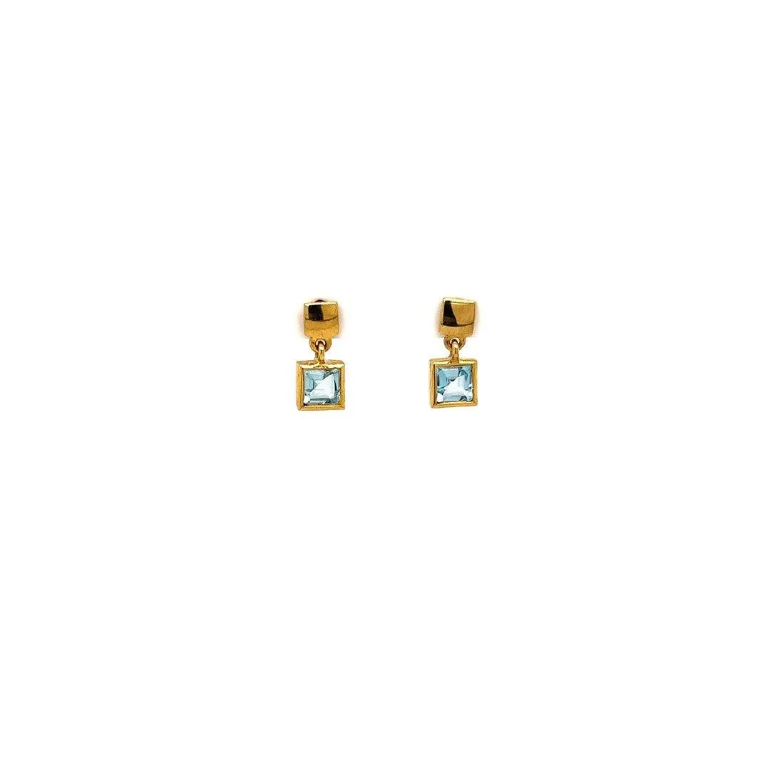 9ct Yellow Gold Topaz Earrings