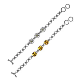 AB-6145-CT Sterling Silver Bracelet With Citrine Q.