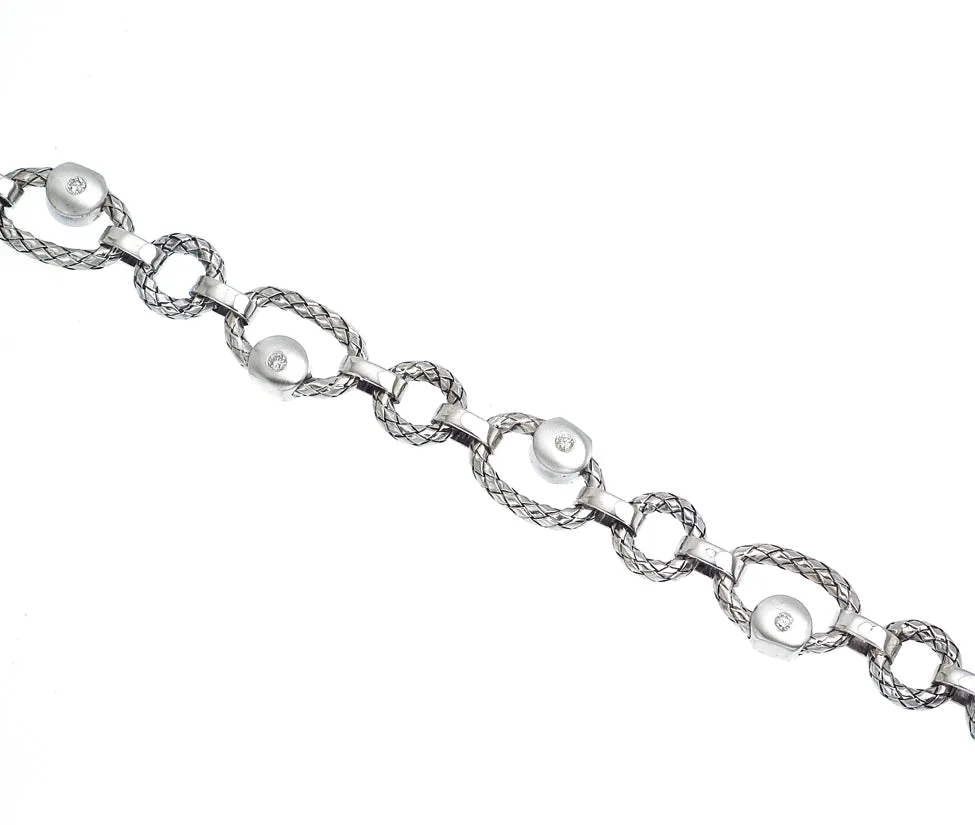 Alisa Women's Sterling Silver 0.2 ct. Diamond Bracelet