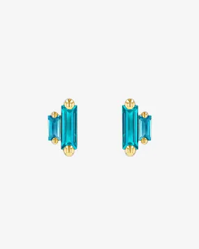 Amalfi Double Stack Blue Mix Studs