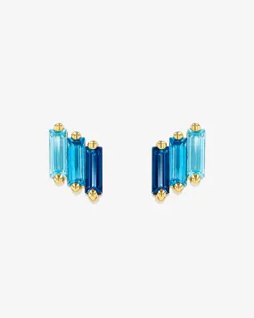 Amalfi Midi Dark Blue Ombre Studs