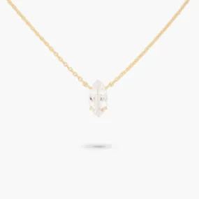 Amare Wear April Marquise Birthstone Necklace White Topaz