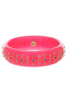Amethyst Citrine Pink Bakelite Bangle