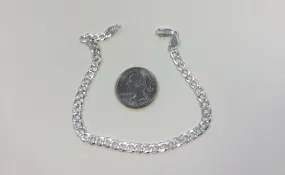 Anklet Bracelet 925 Sterling Silver for Women / Silver Anklet Bracelet 9" Inches / Everyday Jewelry For Womens / Pulsera para Pie en Plata Tobillera