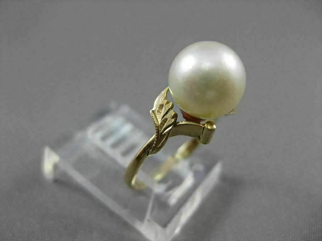 ANTIQUE WIDE AAA NATURAL SOUTH SEA PEARL 18KT YELLOW GOLD FILIGREE RING #21138