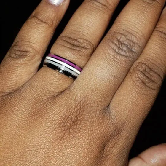 Asexual Pride Ring