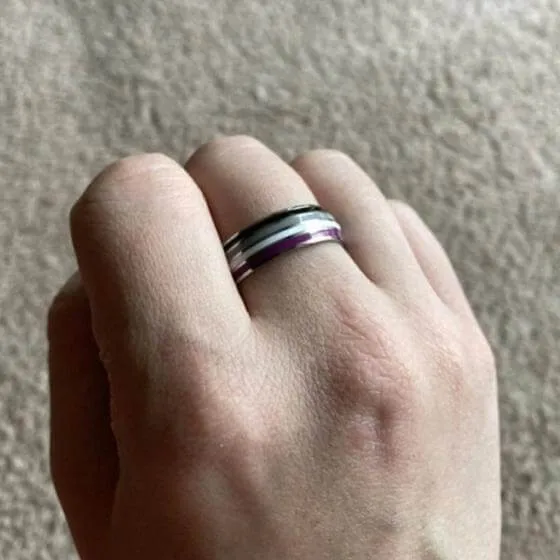 Asexual Pride Ring