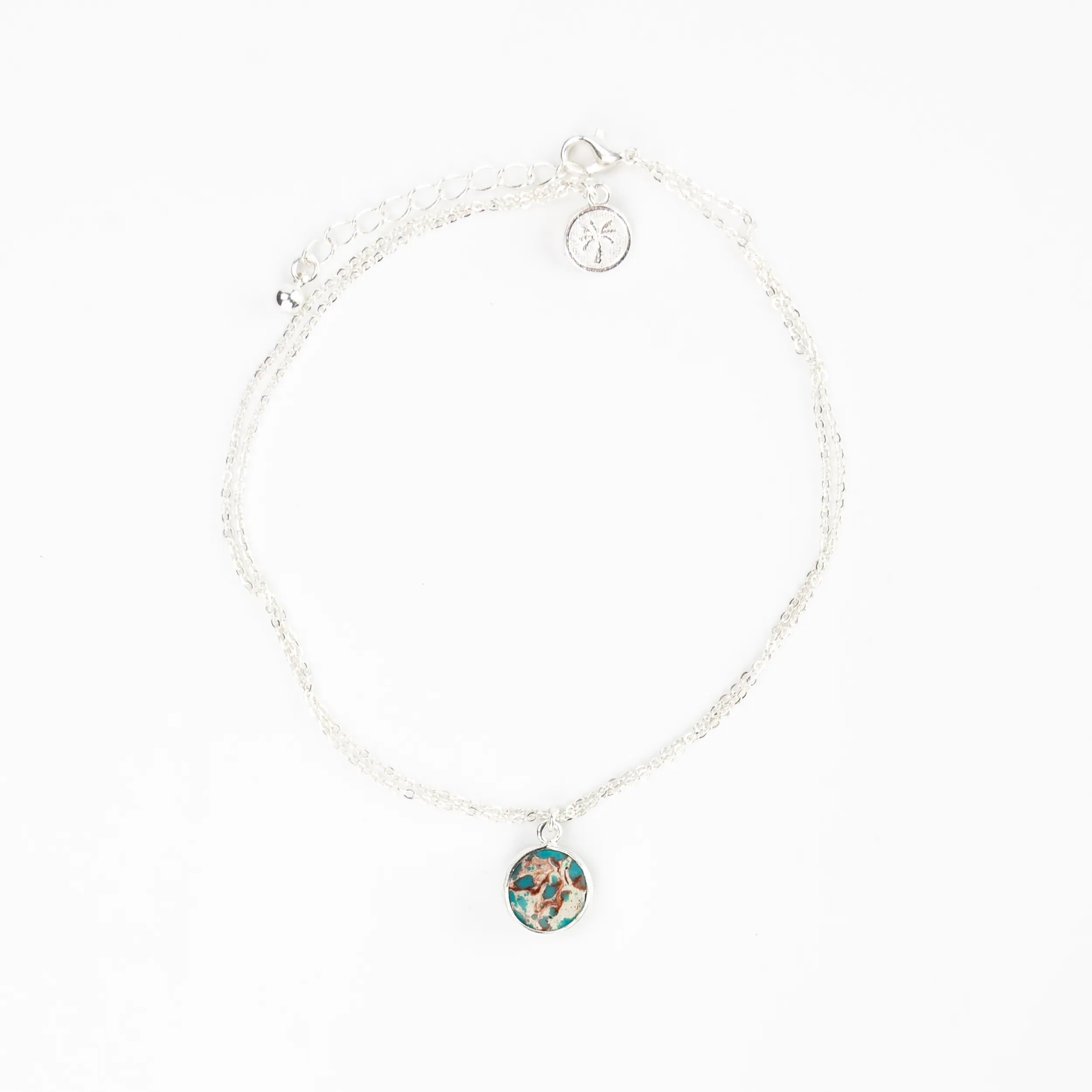 Asri Dual Turquoise Stone Anklet