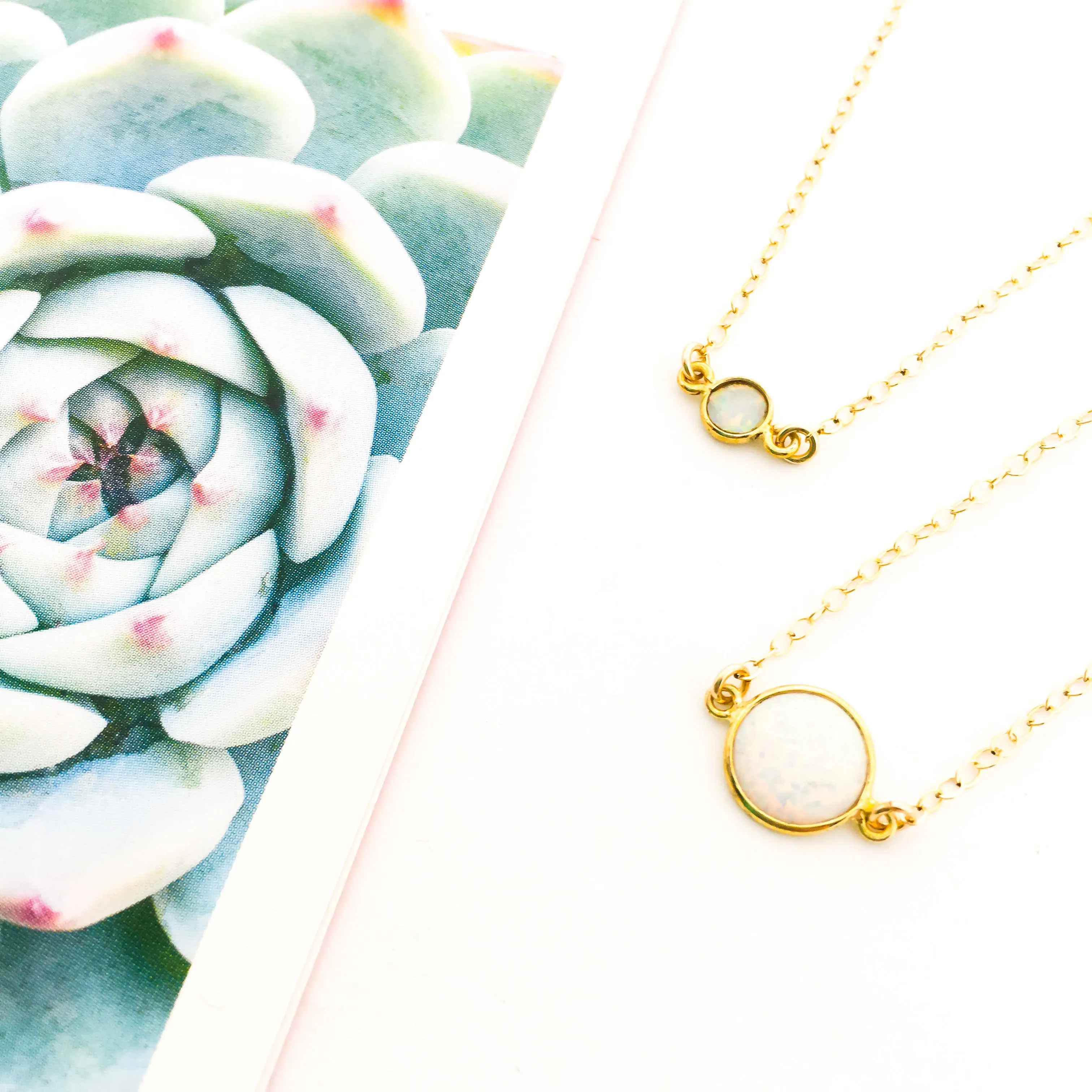 Aurora Held Opal Necklace | Gold