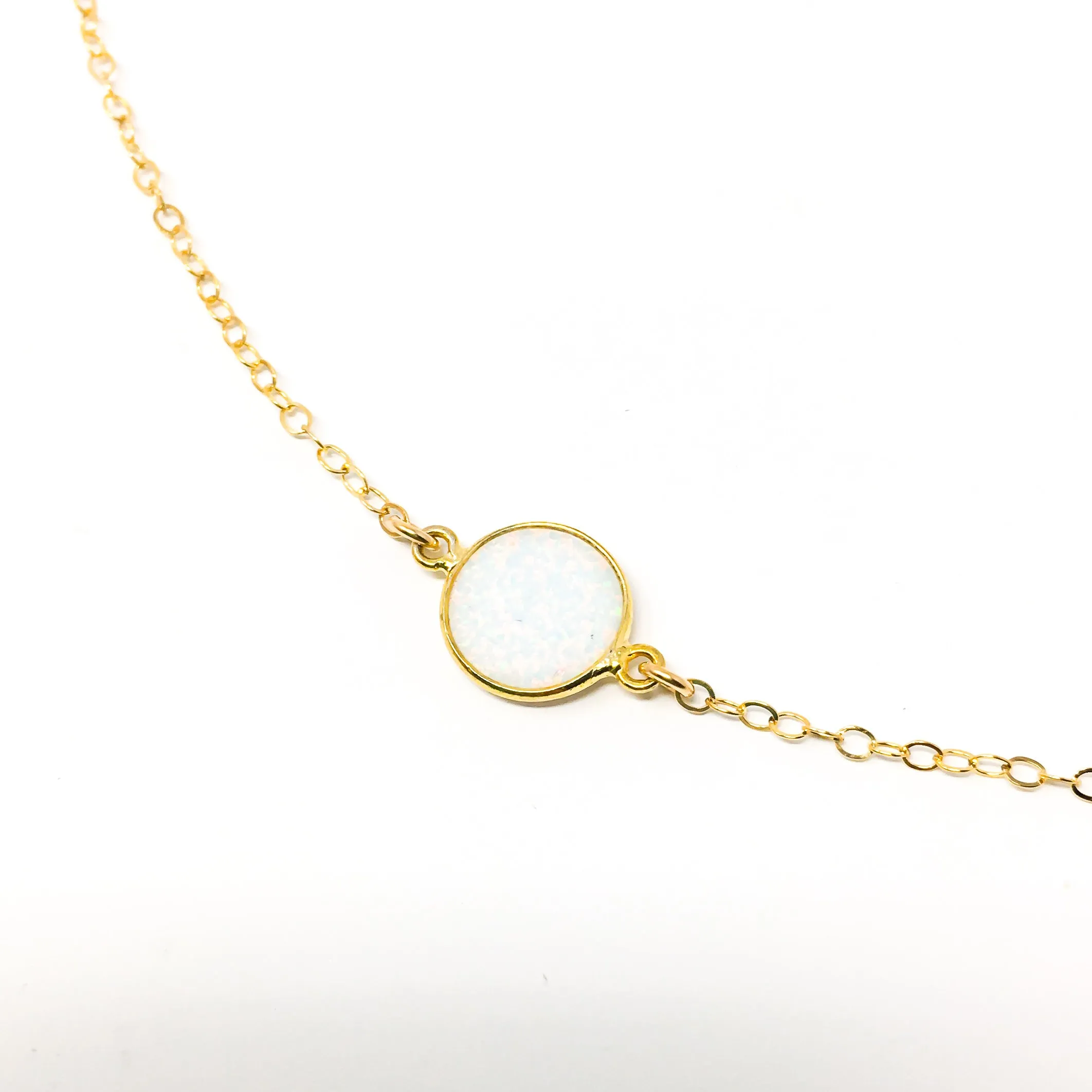Aurora Held Opal Necklace | Gold