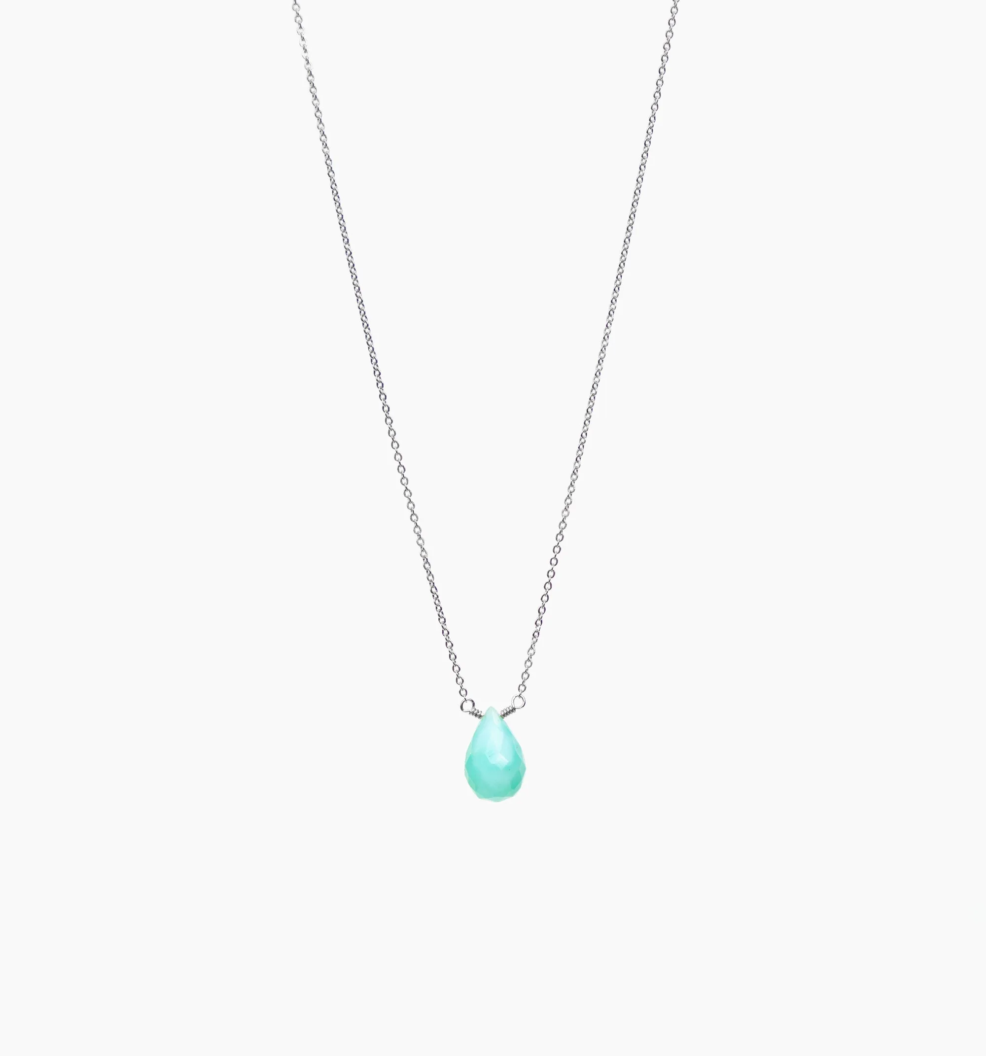 Ava Necklace ~ Blue Peruvian Opal