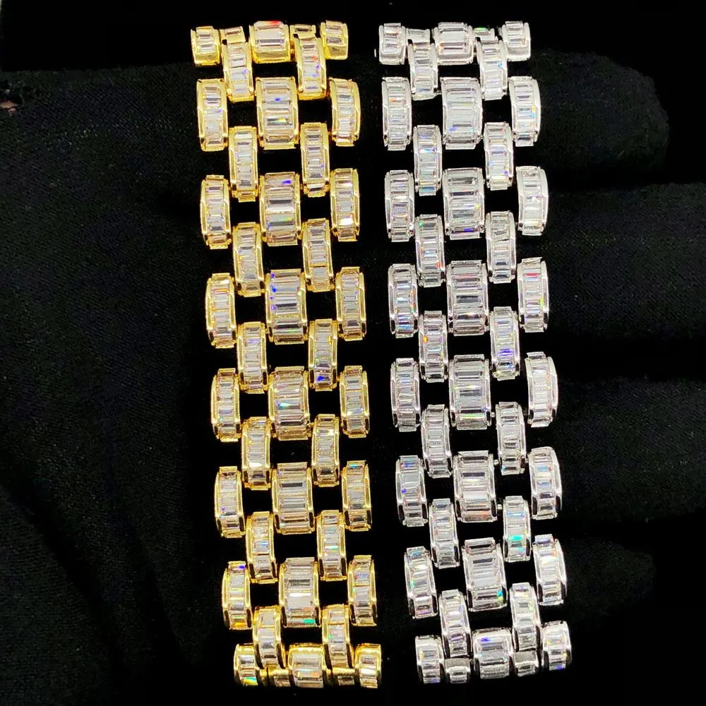 Baguette Jubilee CZ Iced Out Hip Hop Bling Bracelet