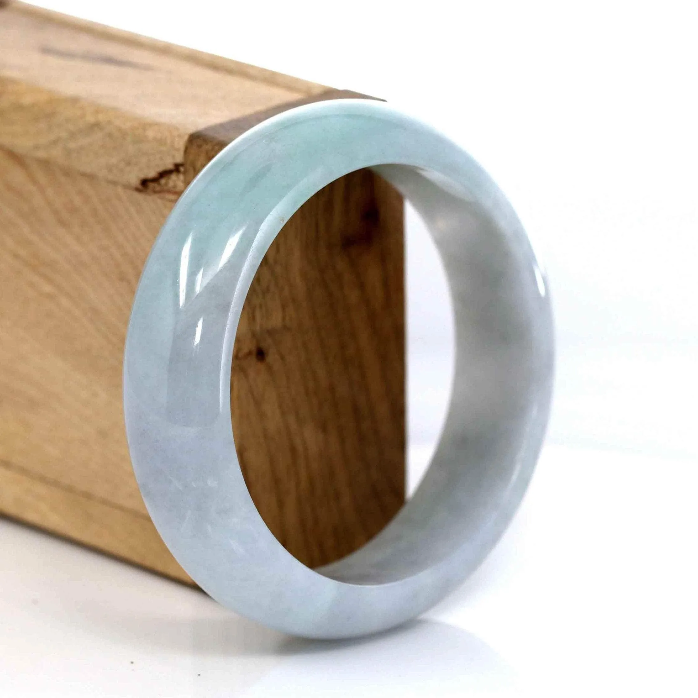 Baikalla™ "Classic Bangle" Genuine Burmese Green Jadeite Jade Bangle Bracelet( 57.35 ) #204