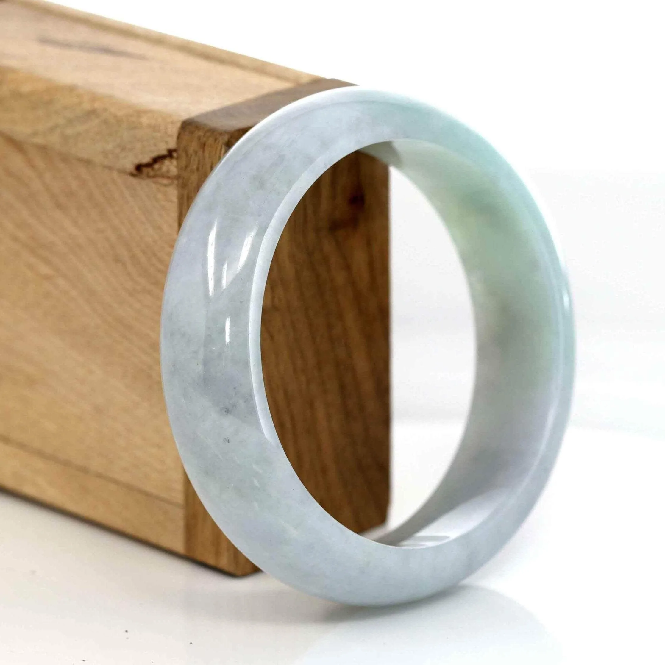 Baikalla™ "Classic Bangle" Genuine Burmese Green Jadeite Jade Bangle Bracelet( 57.35 ) #204