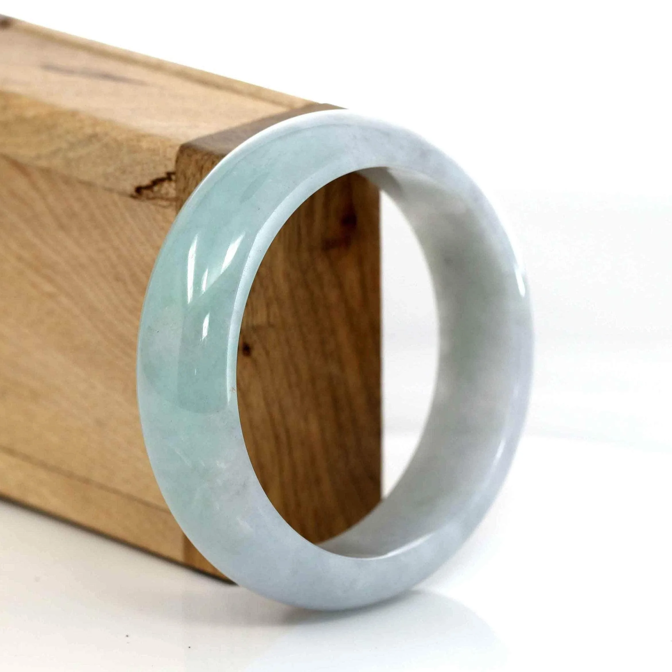 Baikalla™ "Classic Bangle" Genuine Burmese Green Jadeite Jade Bangle Bracelet( 57.35 ) #204
