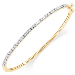 Bangle with 1.00ct of Laboratory Grown Diamonds in 9ct Yellow Gold