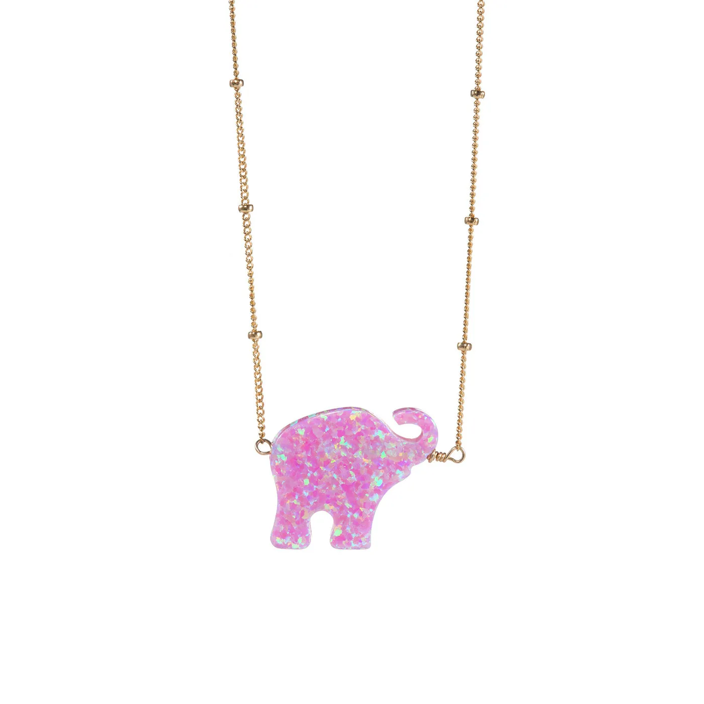 bara boheme | Ball Chain w/ Large "ELEPHANT" Opal Necklace