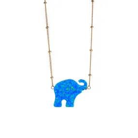 bara boheme | Ball Chain w/ Large "ELEPHANT" Opal Necklace