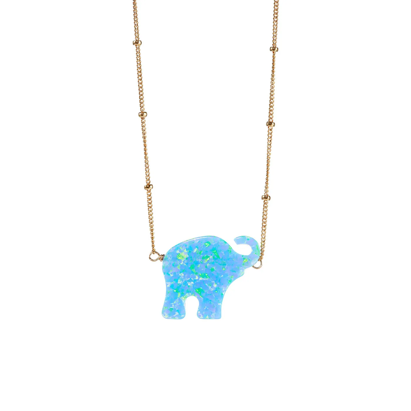 bara boheme | Ball Chain w/ Large "ELEPHANT" Opal Necklace