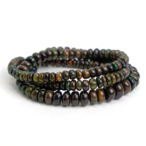 Black Opal Ethiopian Smooth Rondelles