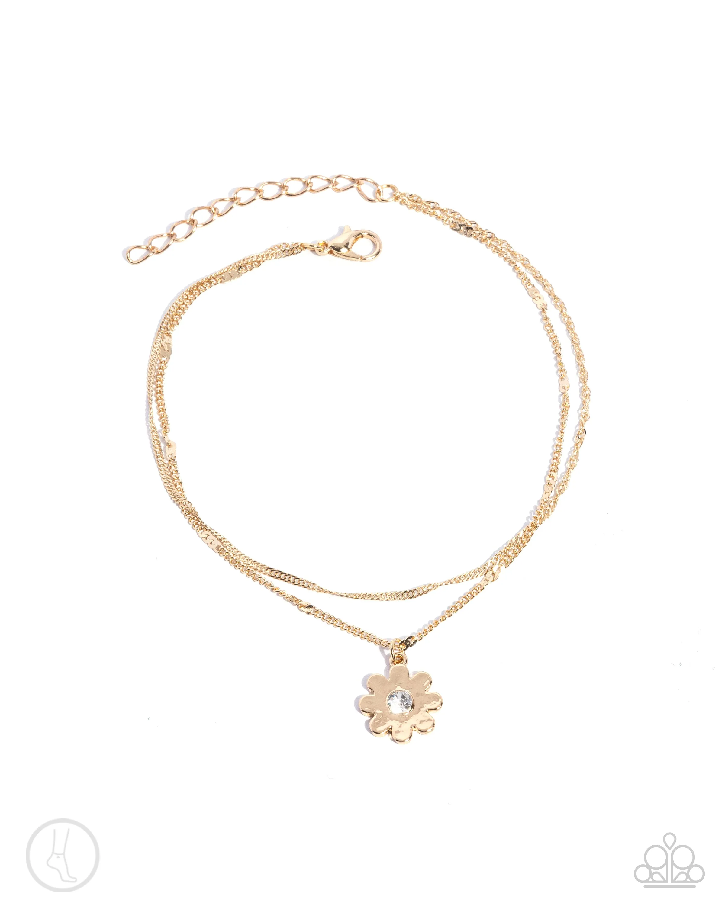 Blossoming Breeze - Gold Anklet - Paparazzi Accessories