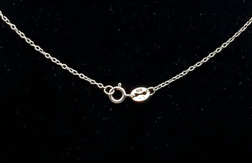 Blue and Colorless Topaz Sterling Silver Pendant Chain Necklace - 18"