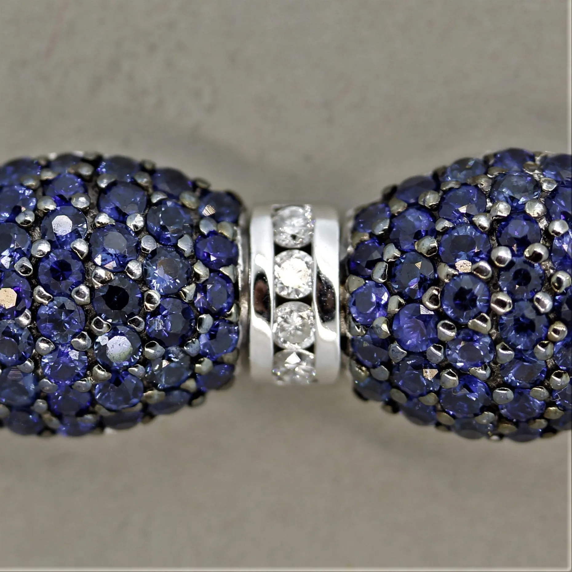 Blue Sapphire Diamond Gold Bracelet