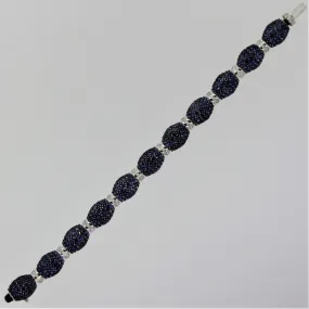 Blue Sapphire Diamond Gold Bracelet