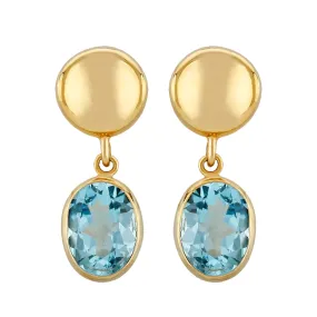 Blue Topaz Dangle Earrings