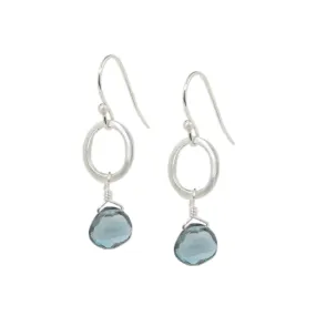 Blue Topaz Drop Earrings